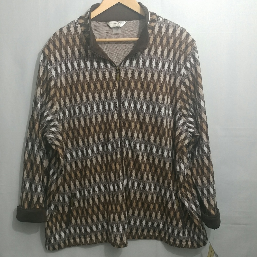 Allison Daley II Lightweight Zip Up Jacket Brown